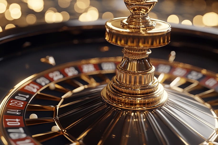 
This image features a beautifully detailed roulette wheel with a golden touch, embodying the sophistication and thrill of casino gaming. Let me know how you’d like to integrate it into your project!